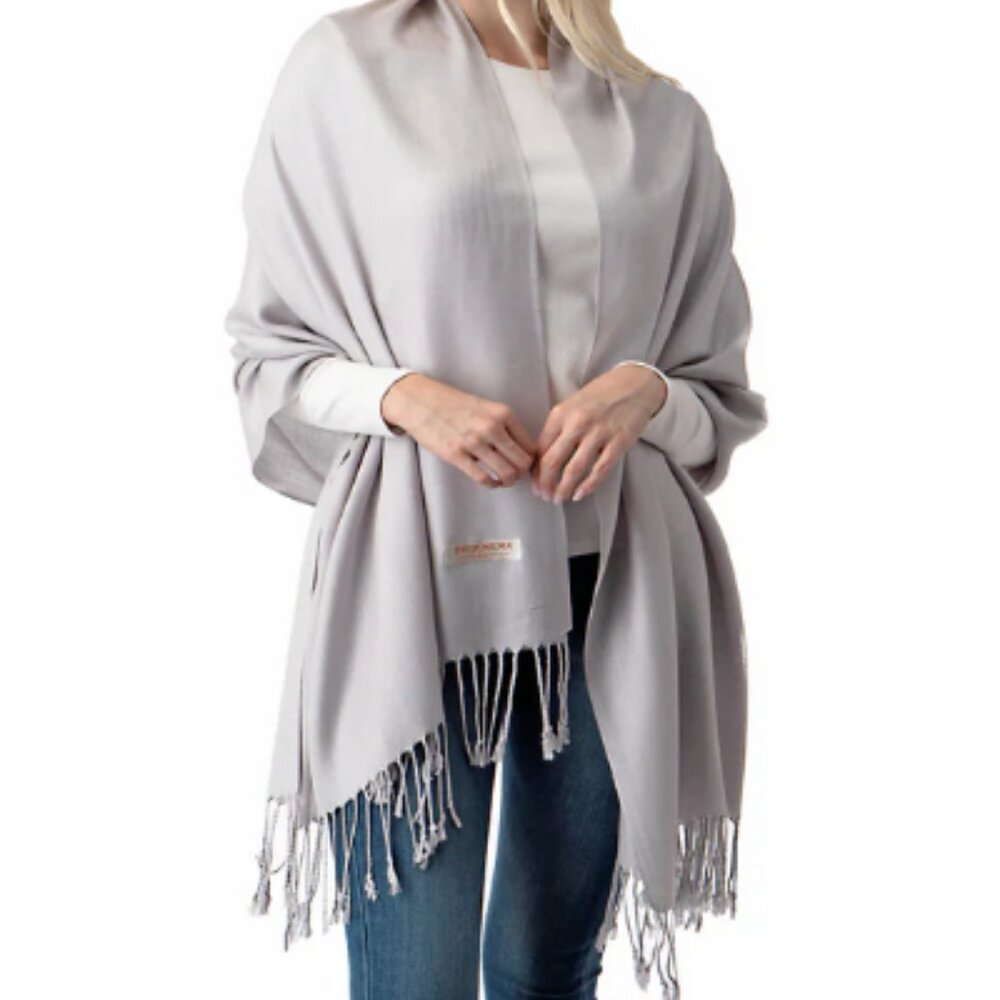 Pashmina Shawl in Silver